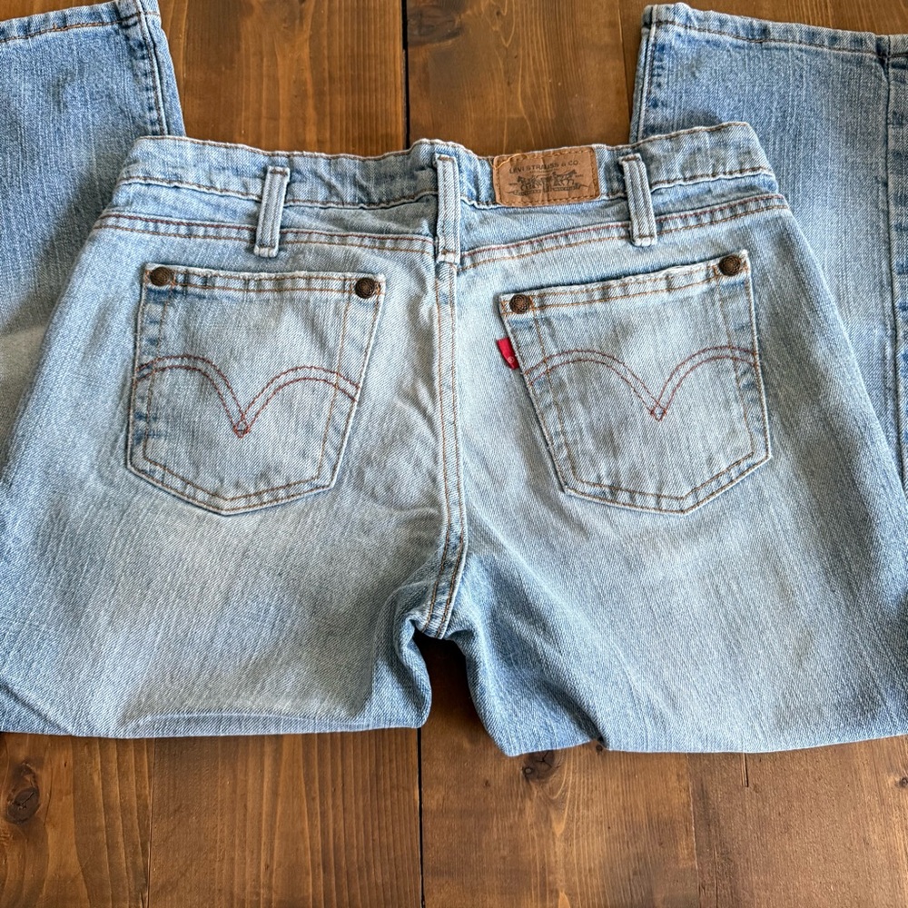 Levi's 545 Light Wash Low Skinny Cropped Denim Jeans - Picture 7 of 12